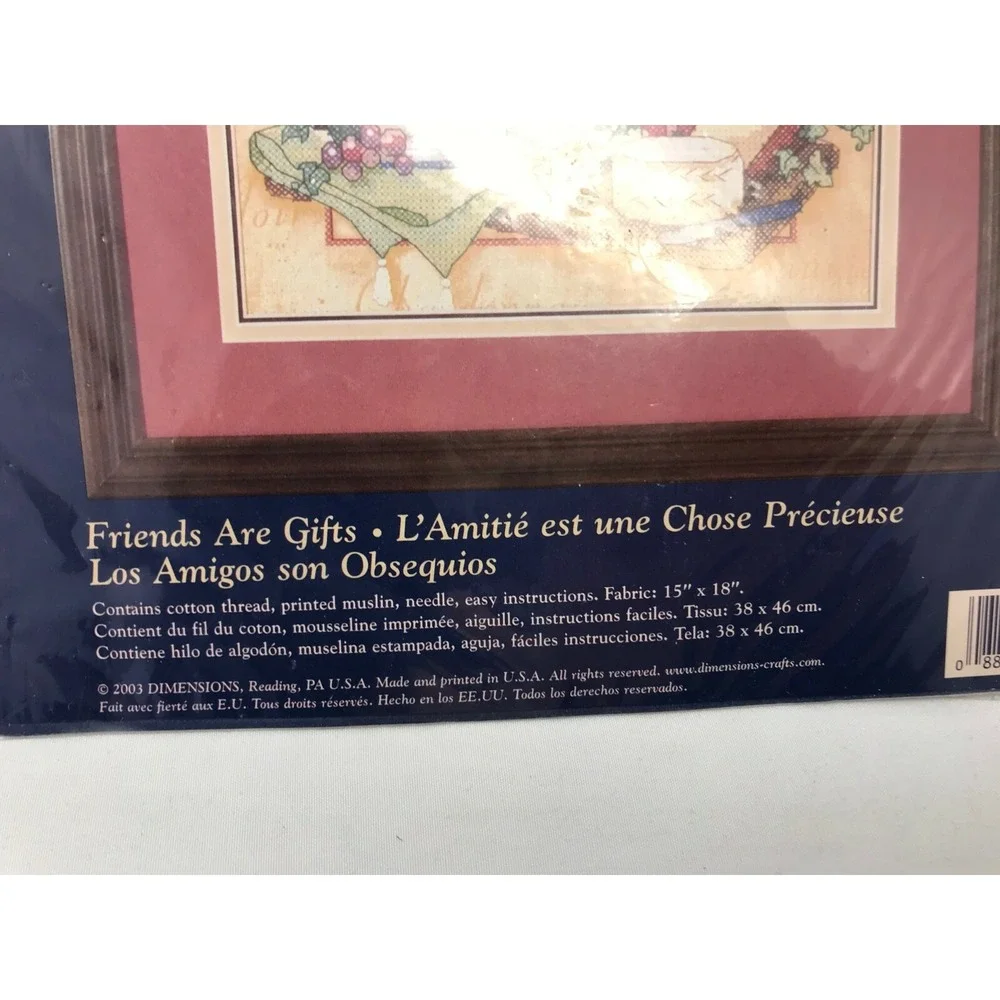 NIP Creative Accents 7978 Friends are Life's Greatest Gifts Stamped Cross Stitch
